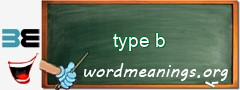 WordMeaning blackboard for type b